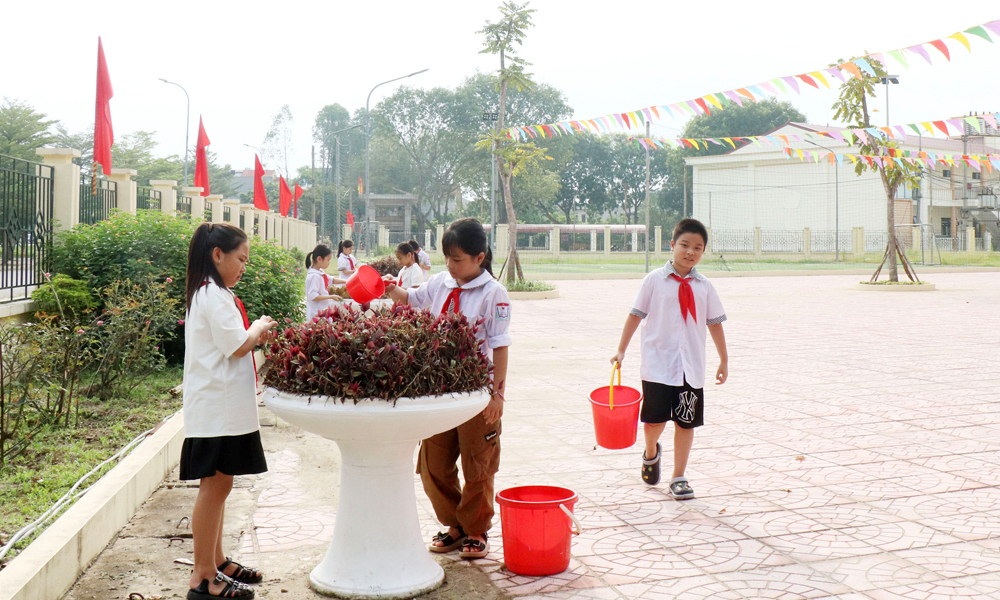 Xây dựng trường học văn hóa, xanh, sạch, đẹp, an toàn 